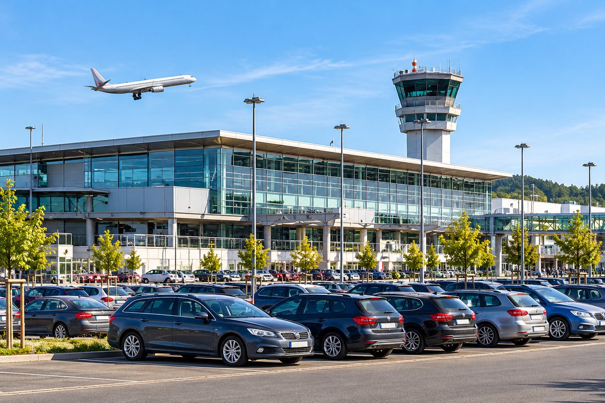 Terminal und Parkflächen am Flughafen Bremen – Symbolbild für Valet-Parken